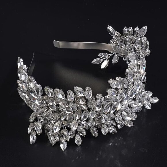 Crystal Bridal Headband Tiara Wedding Hair Accessory for Women Girls main image 5